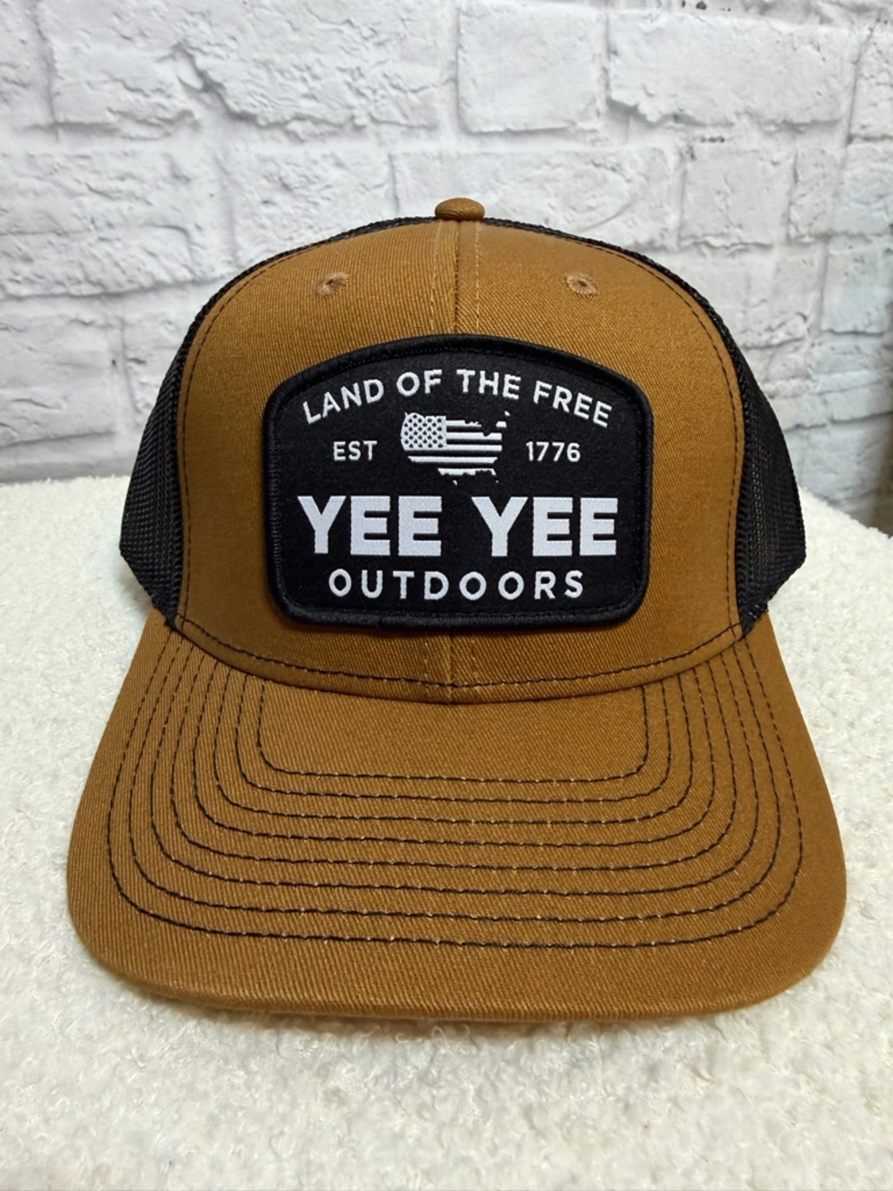 Yee Yee Outdoors Men's Brown Trucker Hat